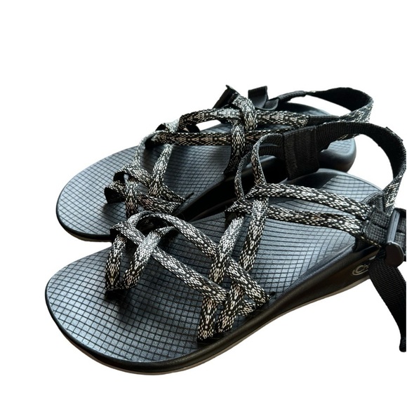 Chaco Z Eddy X2 Black & White Sandals Women's Size 8 - Picture 1 of 8